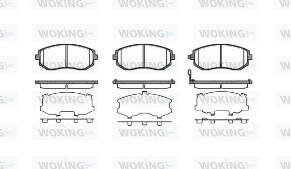 Woking P8513.11 - Kit pastiglie freno, Freno a disco autozon.pro