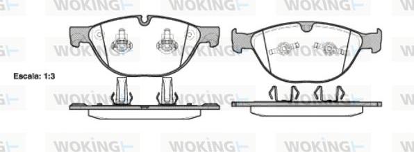 Woking P8583.30 - Kit pastiglie freno, Freno a disco autozon.pro