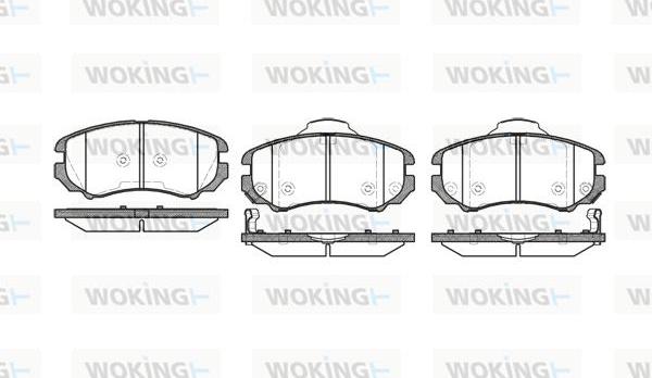 Woking P8533.02 - Kit pastiglie freno, Freno a disco autozon.pro