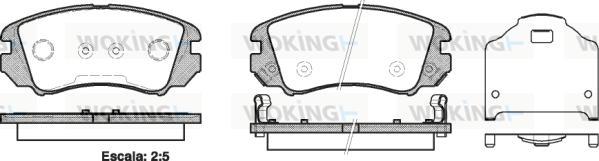 Woking P8533.22 - Kit pastiglie freno, Freno a disco autozon.pro