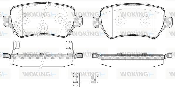 Woking P8573.22 - Kit pastiglie freno, Freno a disco autozon.pro