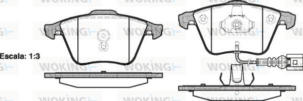 Woking P8643.41 - Kit pastiglie freno, Freno a disco autozon.pro