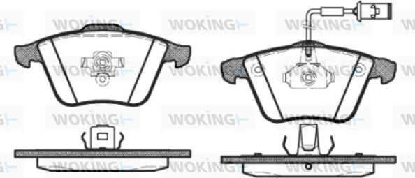 Woking P8643.52 - Kit pastiglie freno, Freno a disco autozon.pro