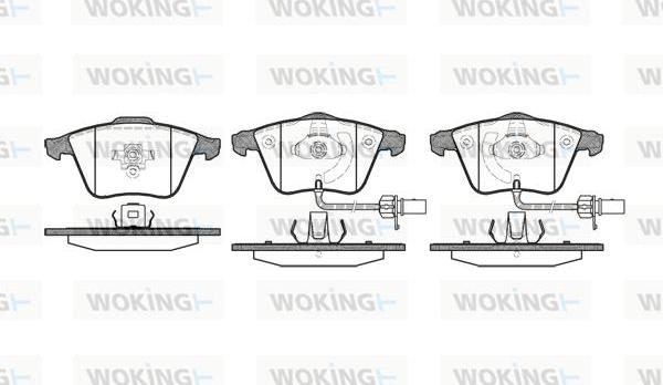 Woking P8643.12 - Kit pastiglie freno, Freno a disco autozon.pro