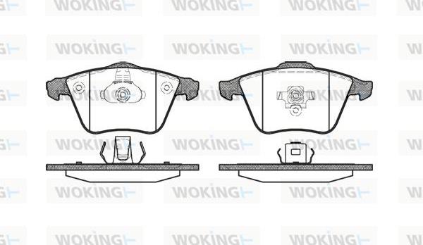 Woking P8643.20 - Kit pastiglie freno, Freno a disco autozon.pro