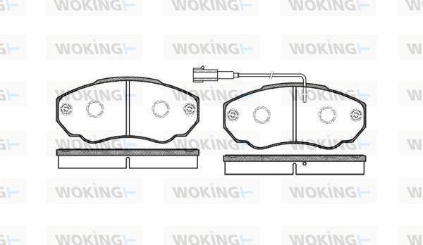 Woking P8603.01 - Kit pastiglie freno, Freno a disco autozon.pro