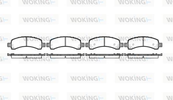 Woking P8893.10 - Kit pastiglie freno, Freno a disco autozon.pro