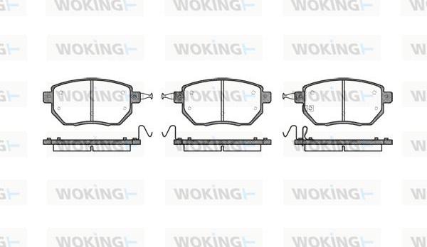 Woking P8853.02 - Kit pastiglie freno, Freno a disco autozon.pro