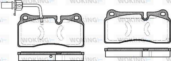 Woking P8833.11 - Kit pastiglie freno, Freno a disco autozon.pro