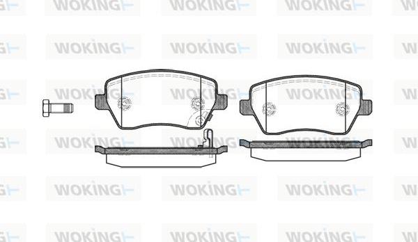 Woking P8873.11 - Kit pastiglie freno, Freno a disco autozon.pro