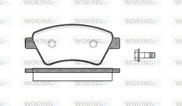 Woking P8763.10 - Kit pastiglie freno, Freno a disco autozon.pro