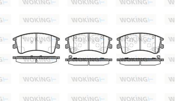 Woking P8703.02 - Kit pastiglie freno, Freno a disco autozon.pro