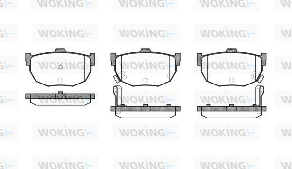 Woking P3943.12 - Kit pastiglie freno, Freno a disco autozon.pro