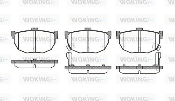 Woking P3943.32 - Kit pastiglie freno, Freno a disco autozon.pro