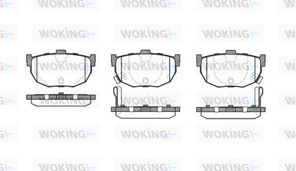 Woking P3943.22 - Kit pastiglie freno, Freno a disco autozon.pro