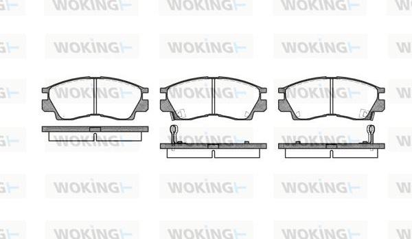 Woking P3903.02 - Kit pastiglie freno, Freno a disco autozon.pro