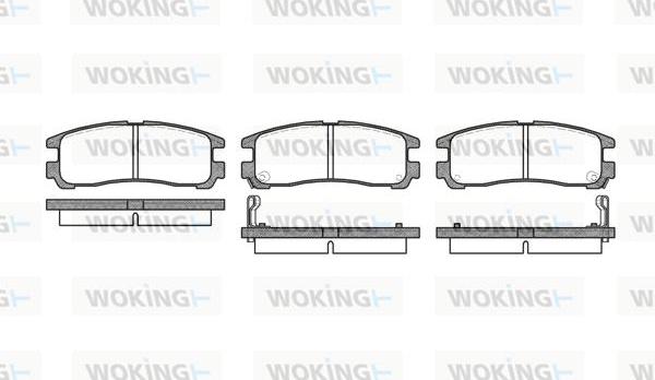 Woking P3913.02 - Kit pastiglie freno, Freno a disco autozon.pro