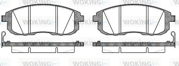 Woking P3933.14 - Kit pastiglie freno, Freno a disco autozon.pro