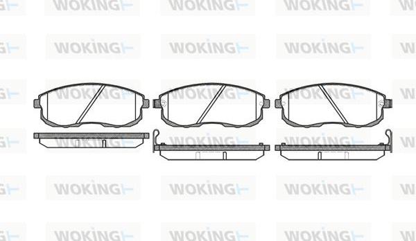 Woking P3933.12 - Kit pastiglie freno, Freno a disco autozon.pro