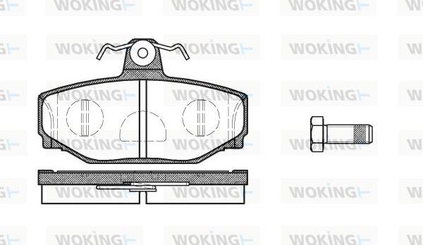 Woking P3973.10 - Kit pastiglie freno, Freno a disco autozon.pro