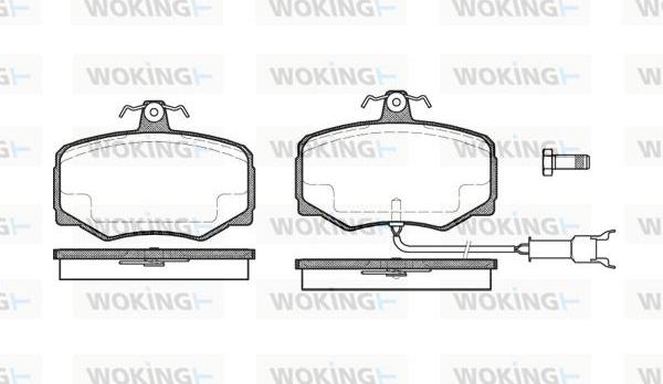 Woking P3463.12 - Kit pastiglie freno, Freno a disco autozon.pro