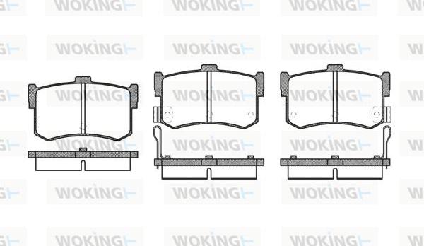 Woking P3423.02 - Kit pastiglie freno, Freno a disco autozon.pro