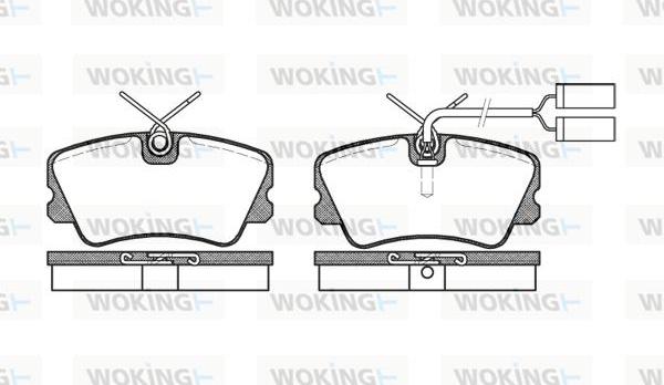 Woking P3593.02 - Kit pastiglie freno, Freno a disco autozon.pro