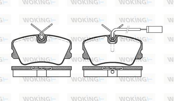 Woking P3593.12 - Kit pastiglie freno, Freno a disco autozon.pro