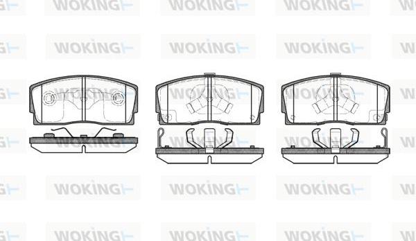 Woking P3543.12 - Kit pastiglie freno, Freno a disco autozon.pro