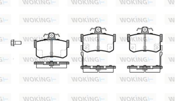 Woking P3513.12 - Kit pastiglie freno, Freno a disco autozon.pro