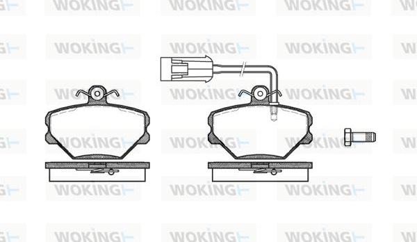 Woking P3643.42 - Kit pastiglie freno, Freno a disco autozon.pro