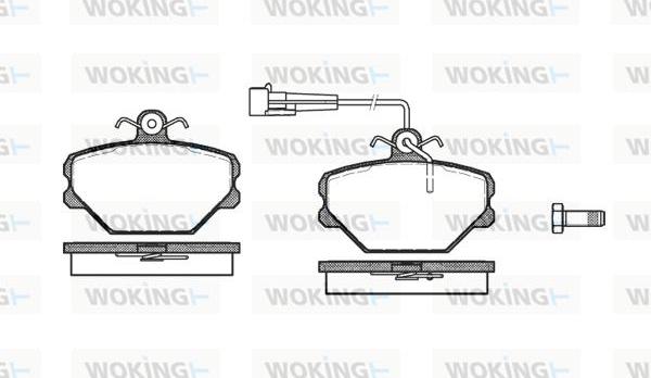 Woking P3643.02 - Kit pastiglie freno, Freno a disco autozon.pro