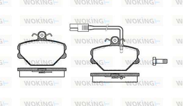 Woking P3643.12 - Kit pastiglie freno, Freno a disco autozon.pro