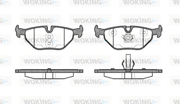 Woking P3653.40 - Kit pastiglie freno, Freno a disco autozon.pro