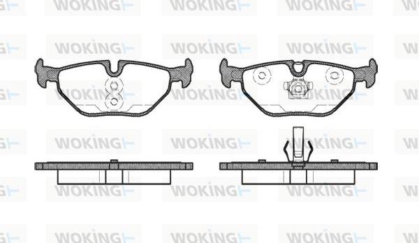 Woking P3653.41 - Kit pastiglie freno, Freno a disco autozon.pro