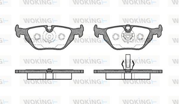 Woking P3653.50 - Kit pastiglie freno, Freno a disco autozon.pro