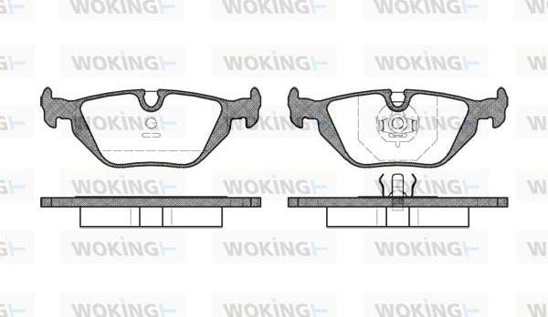 Woking P3653.30 - Kit pastiglie freno, Freno a disco autozon.pro