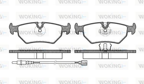 Woking P3653.32 - Kit pastiglie freno, Freno a disco autozon.pro