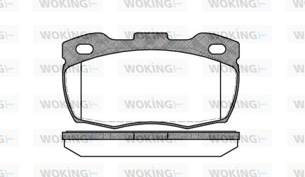 Woking P3663.10 - Kit pastiglie freno, Freno a disco autozon.pro