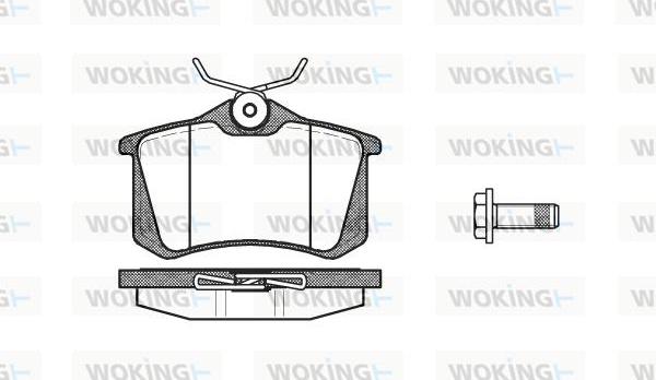 Woking P3633.05 - Kit pastiglie freno, Freno a disco autozon.pro