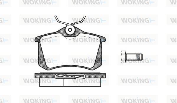 Woking P3633.01 - Kit pastiglie freno, Freno a disco autozon.pro