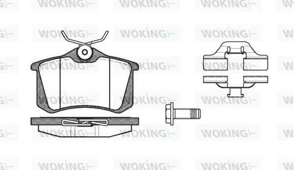 Woking P3633.03 - Kit pastiglie freno, Freno a disco autozon.pro