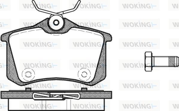 Woking P3633.14 - Kit pastiglie freno, Freno a disco autozon.pro