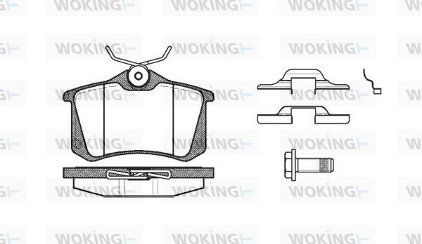 Woking P3633.16 - Kit pastiglie freno, Freno a disco autozon.pro