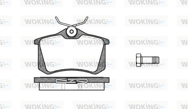 Woking P3633.10 - Kit pastiglie freno, Freno a disco autozon.pro