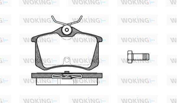 Woking P3633.20 - Kit pastiglie freno, Freno a disco autozon.pro