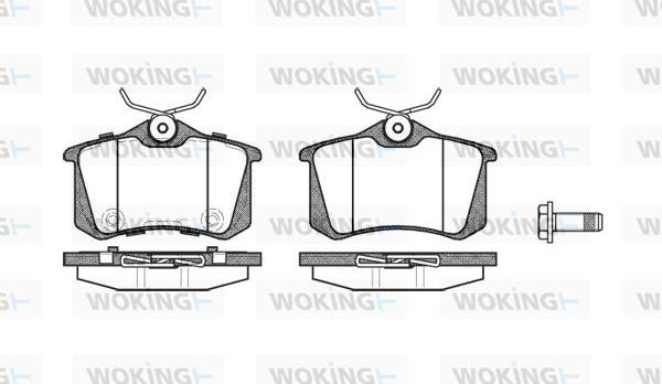 Woking P3633.74 - Kit pastiglie freno, Freno a disco autozon.pro