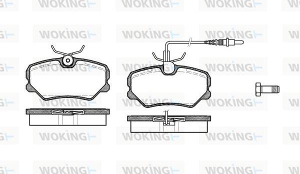 Woking P3623.02 - Kit pastiglie freno, Freno a disco autozon.pro