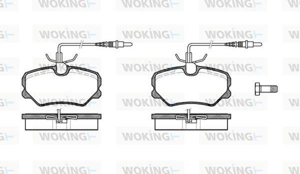 Woking P3623.12 - Kit pastiglie freno, Freno a disco autozon.pro