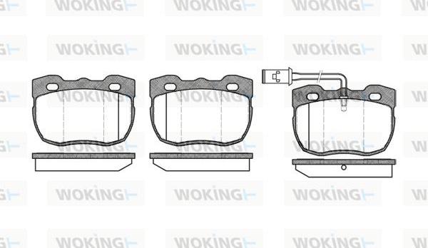 Woking P3673.11 - Kit pastiglie freno, Freno a disco autozon.pro